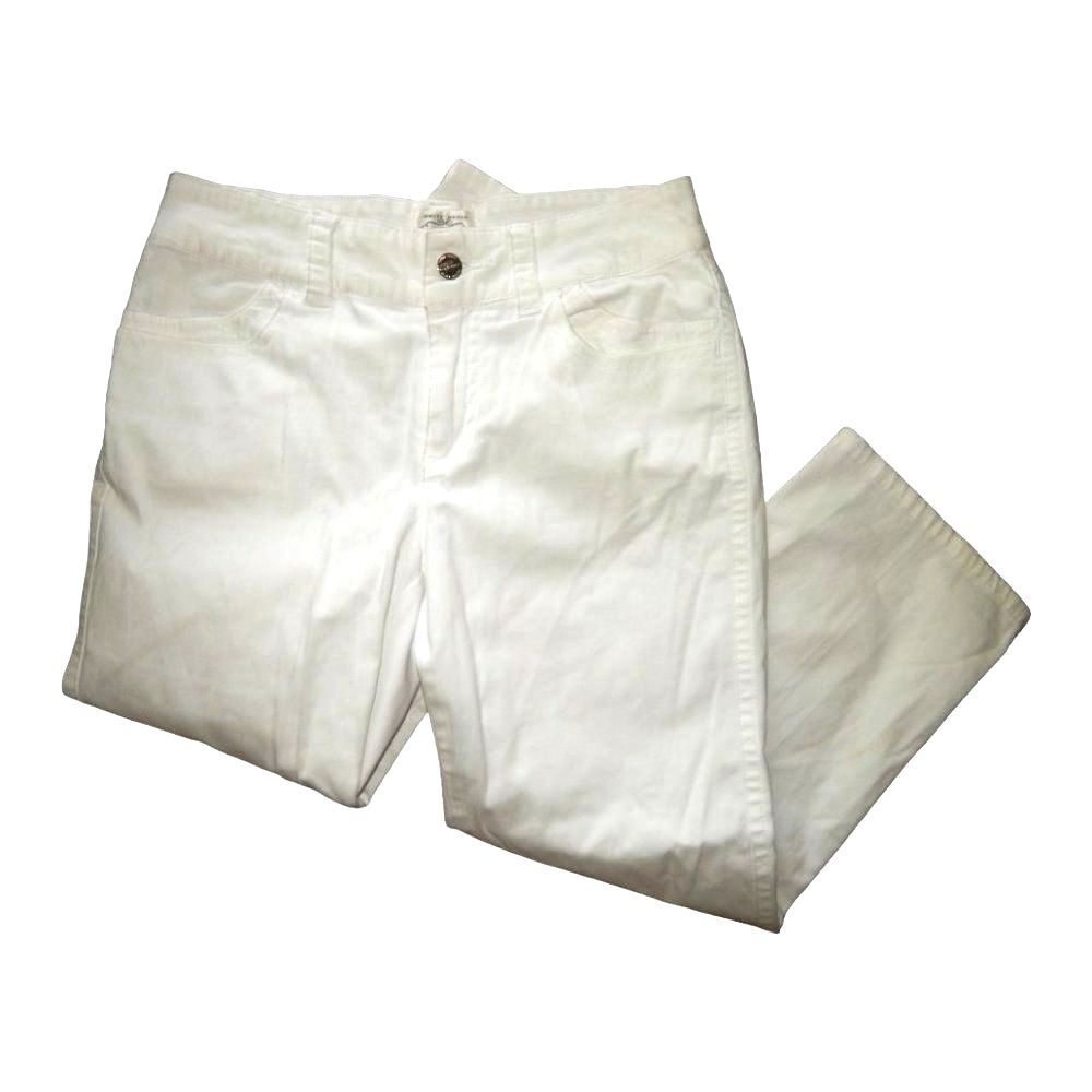 White House Black Market BLANC women’s size 4 white cream capri pants